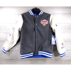 Ultra Game NY Knicks Varsity Jacket Youth 14 - 16 NBA Basketball NWT